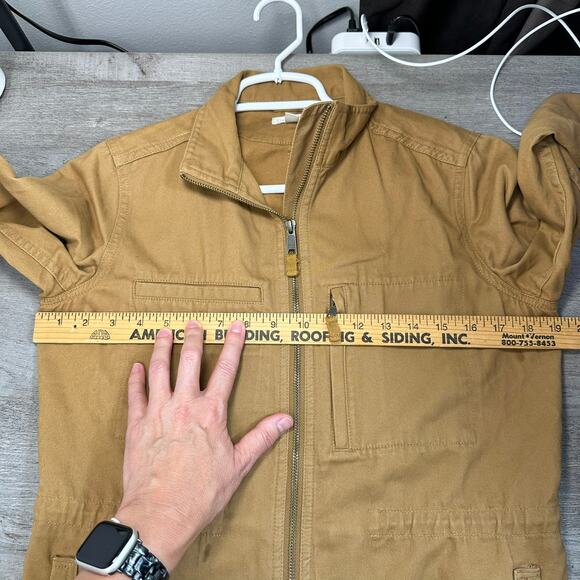 Garnet Hill Organic Cotton Cargo Jacket Utility Tan 4 - Picture 7 of 8